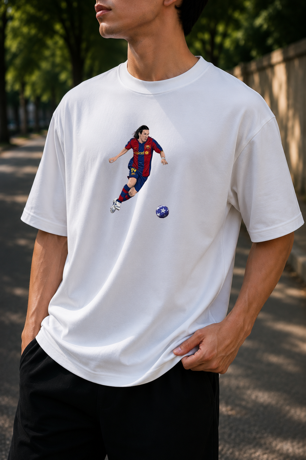 Young Messi | Barcelona Wonderkid Oversized T-Shirt