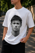 Young Neymar Signature Portrait | Oversized T-Shirt